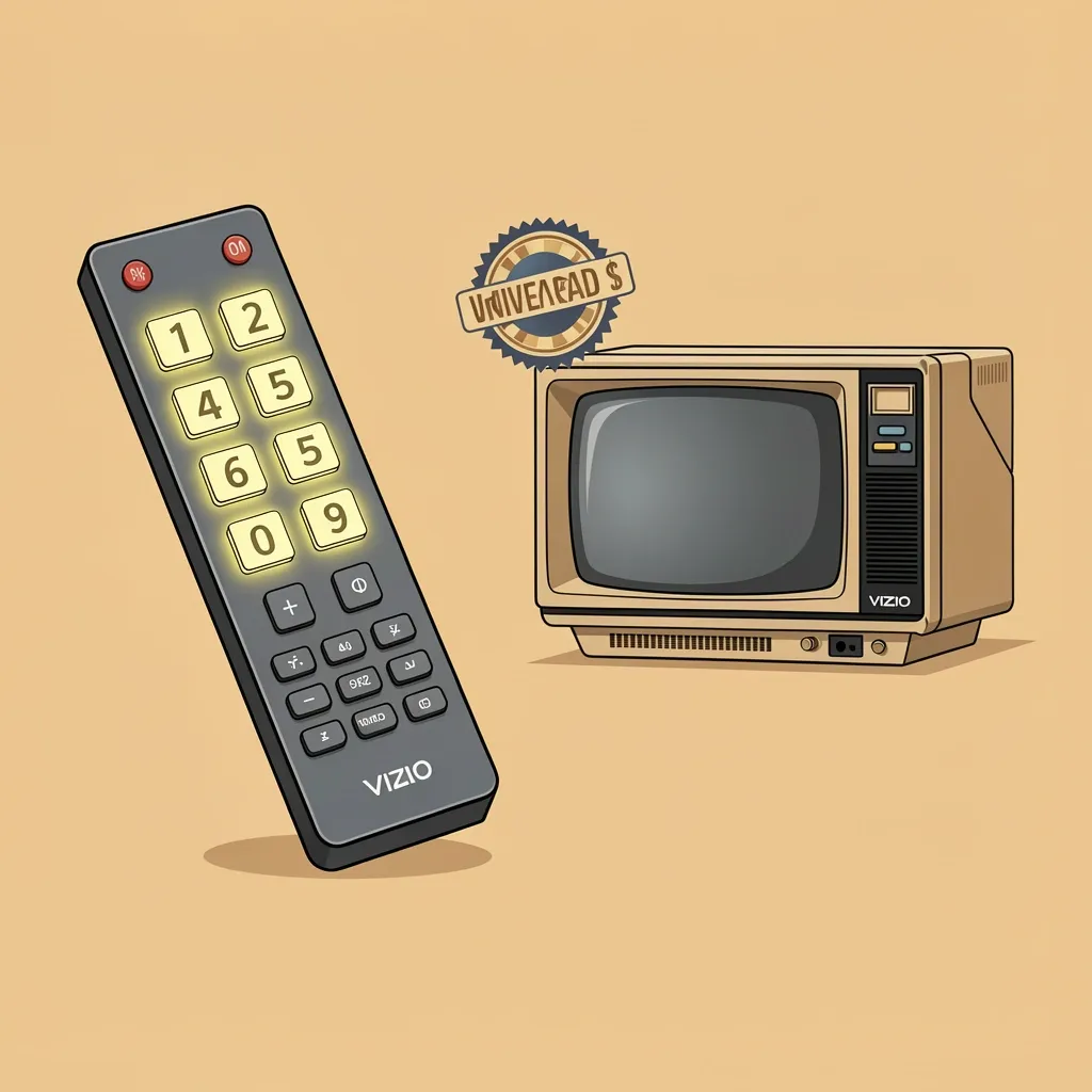 Five-digit codes for older Vizio TV models on universal remote