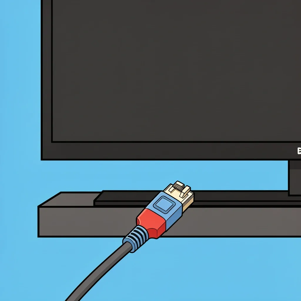 Person connecting optical digital audio cable from TV to Vizio soundbar with notch alignment shown
