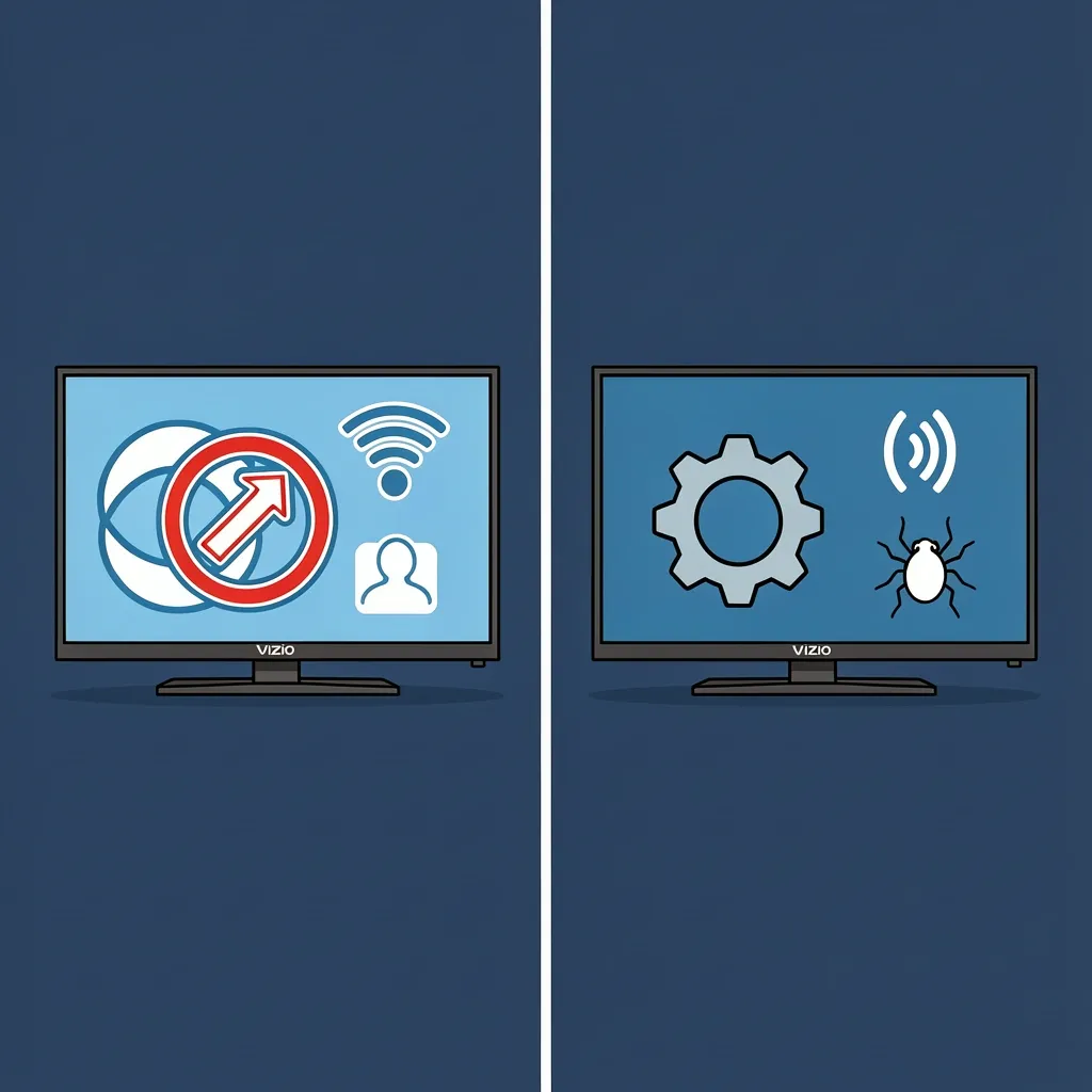 Factory Reset WiFi Effects Visual explanation of what a factory reset does and doesn't fix for Vizio TV WiFi