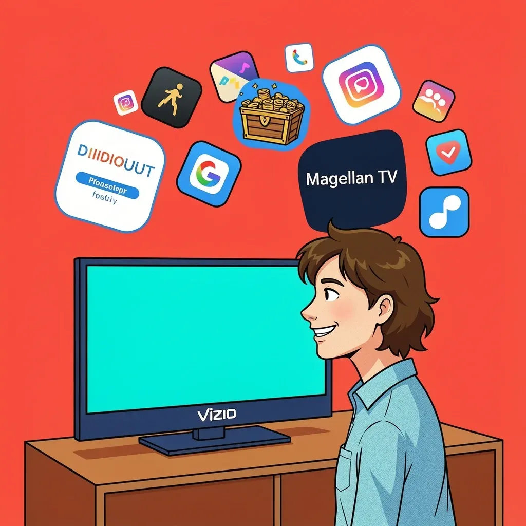 User discovering hidden gem apps like Dropout and HIDIVE on Vizio SmartCast TV