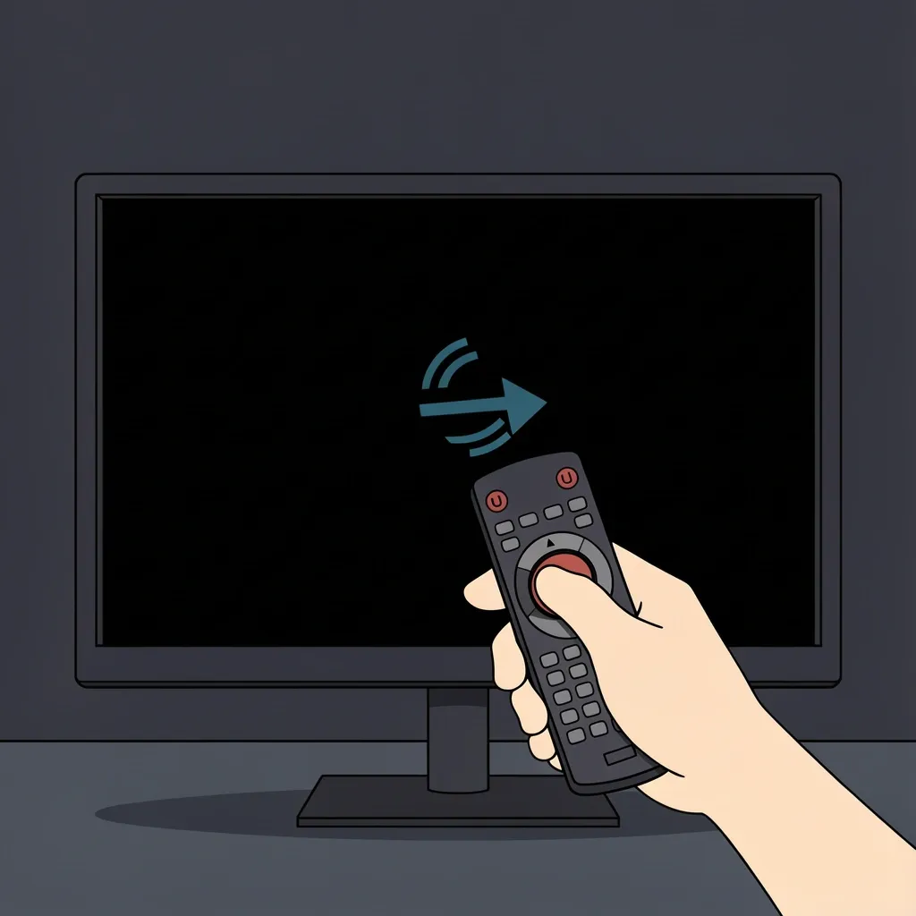 Person force restarting Vizio TV with black screen by holding power button