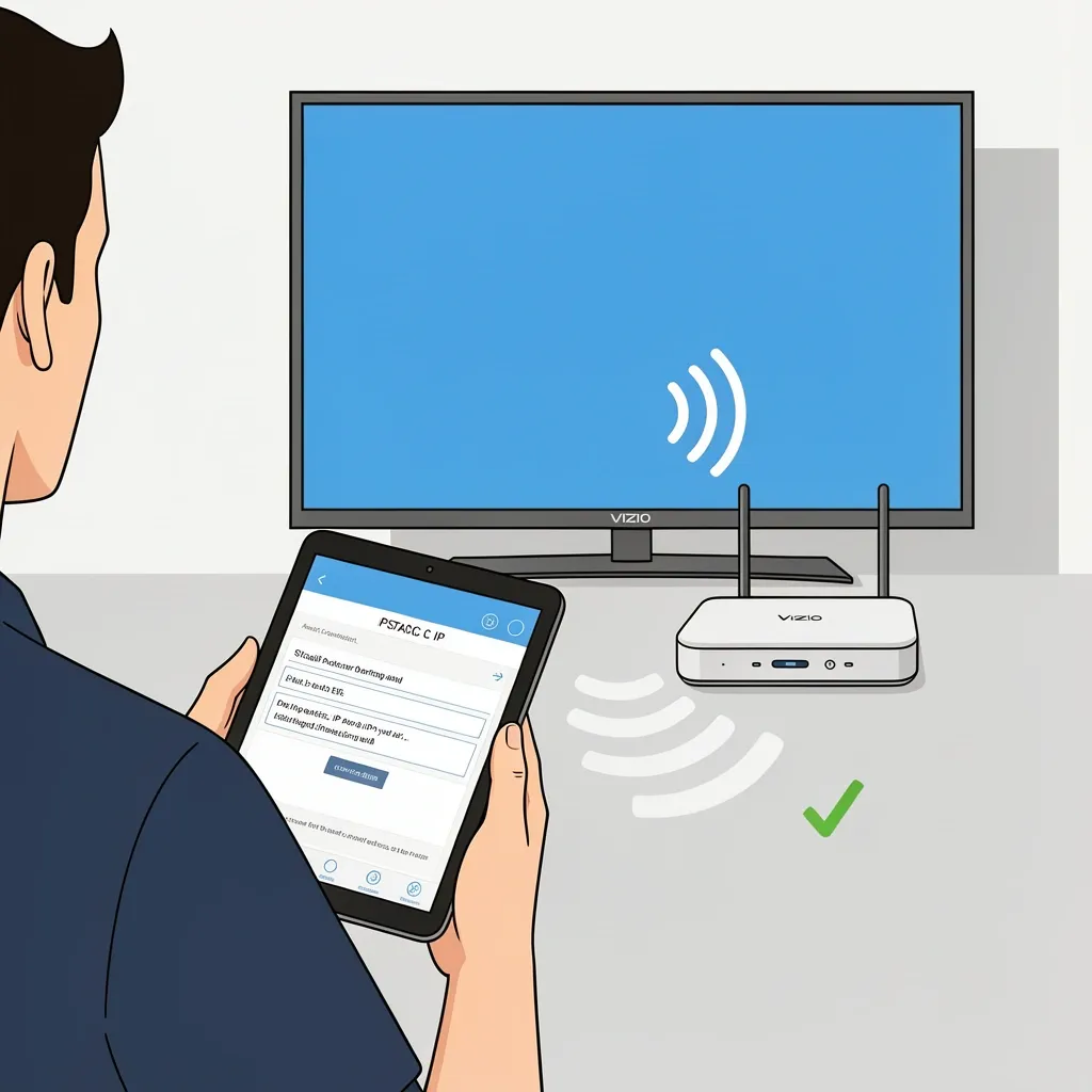Assigning a static IP address to Vizio TV to prevent DHCP conflicts