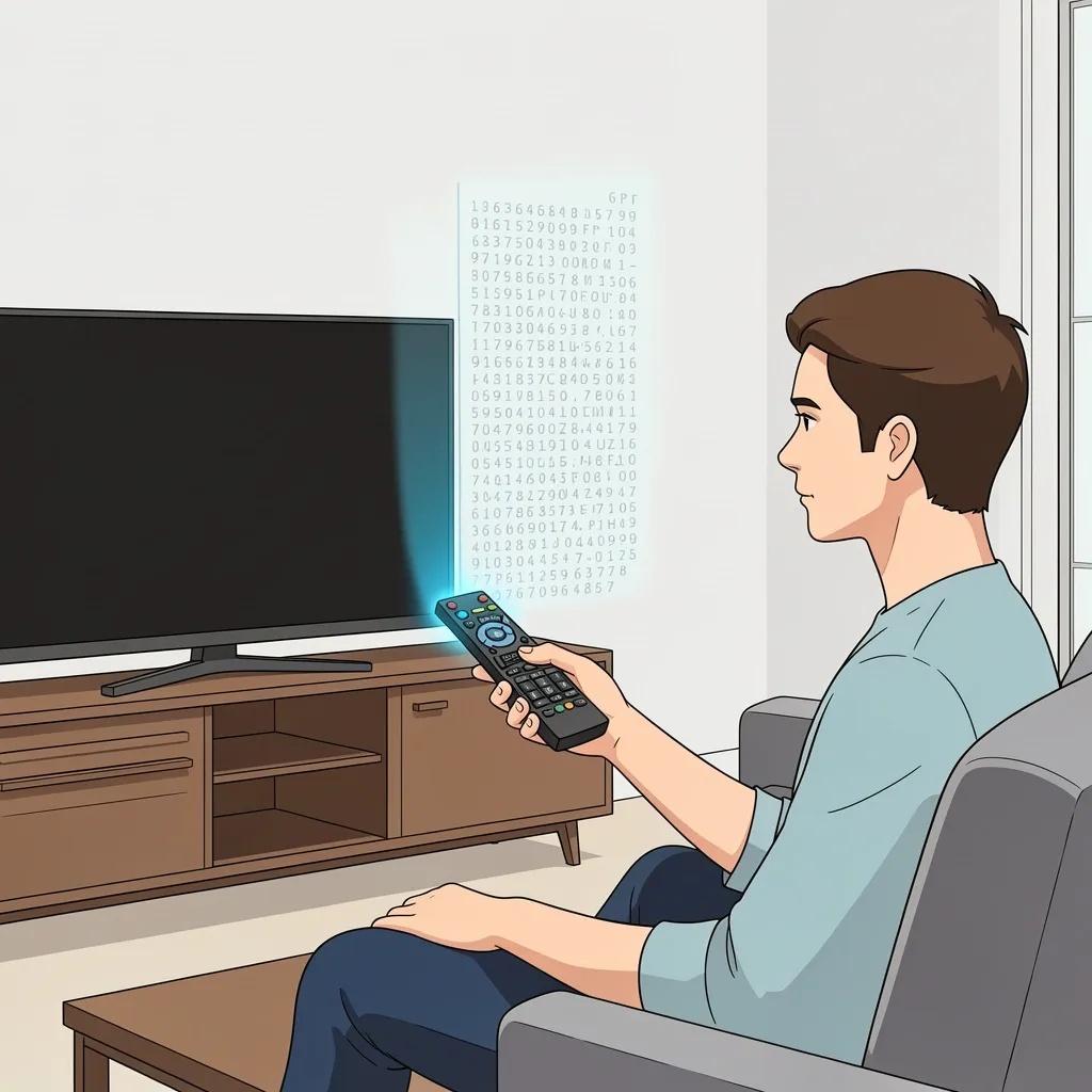 Person using universal remote or cable box remote to control Vizio TV input