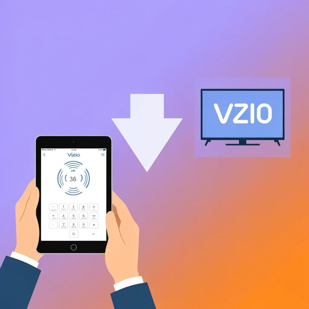 Vizio Mobile App Pairing Steps Step-by-step setup of Vizio Mobile app on tablet pairing with TV