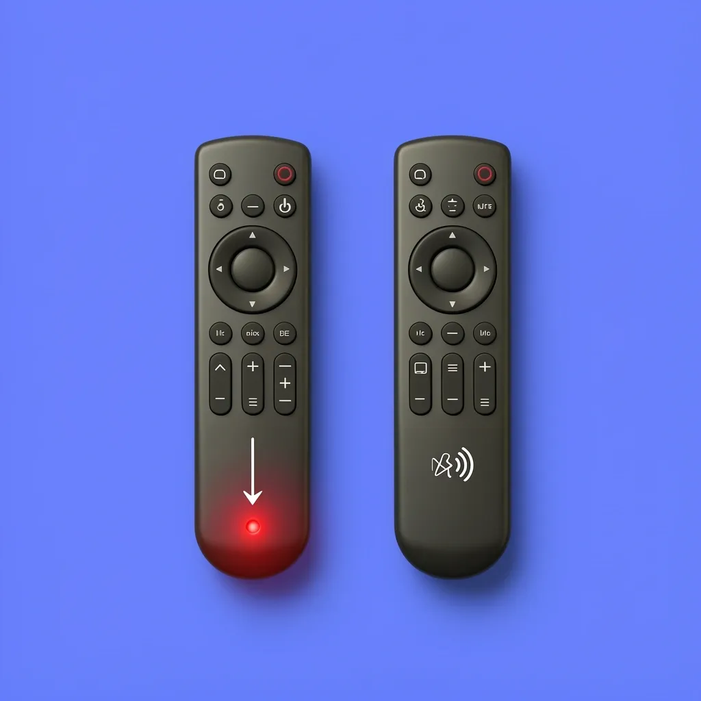 Comparison of Vizio soundbar remote types showing IR remote with LED tip and Bluetooth remote with pairing icon