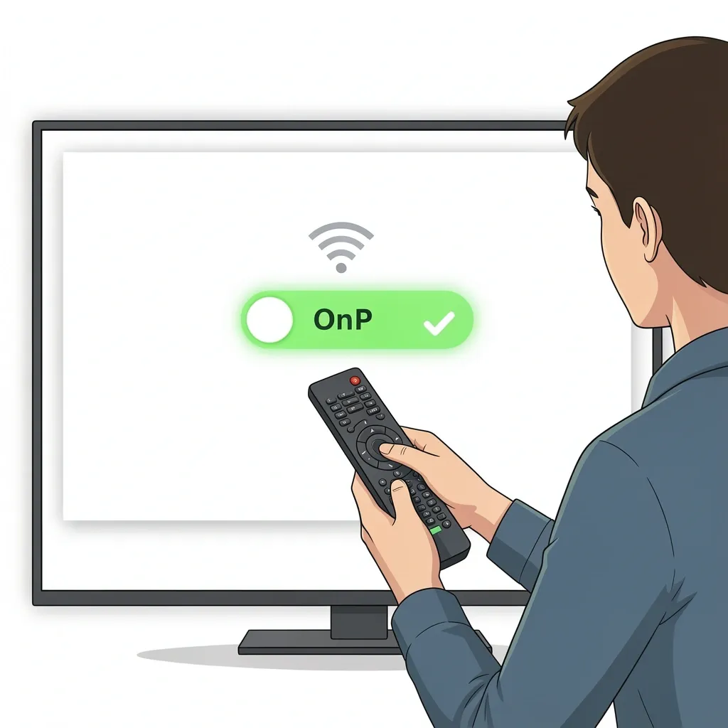Vizio TV DHCP Setting Fix Person adjusting network settings on Vizio TV to enable DHCP after factory reset