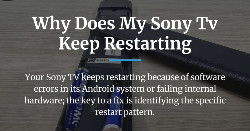 why does my sony tv keep restarting