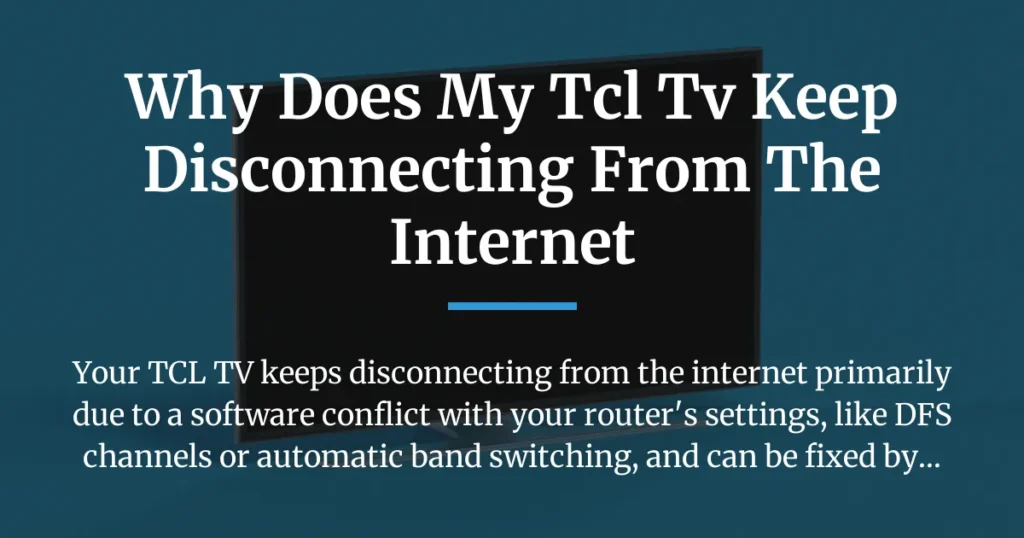 why does my tcl tv keep disconnecting from the internet