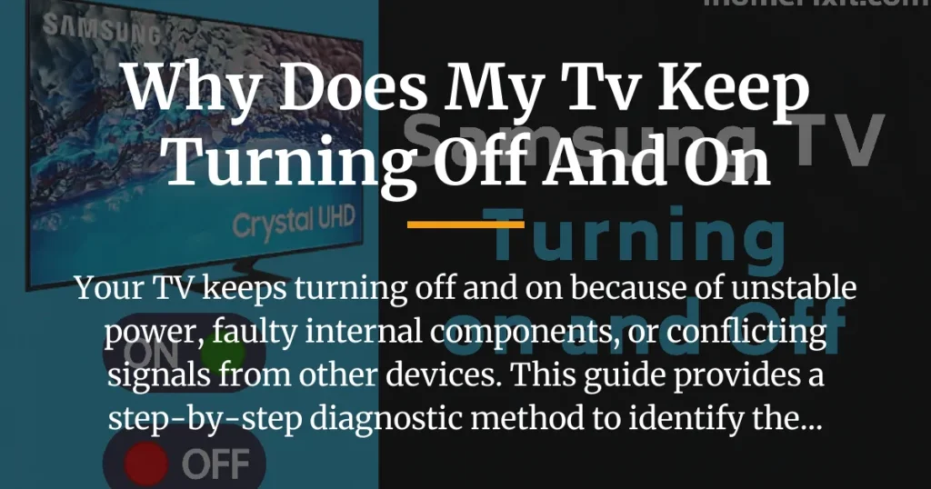 why does my tv keep turning off and on